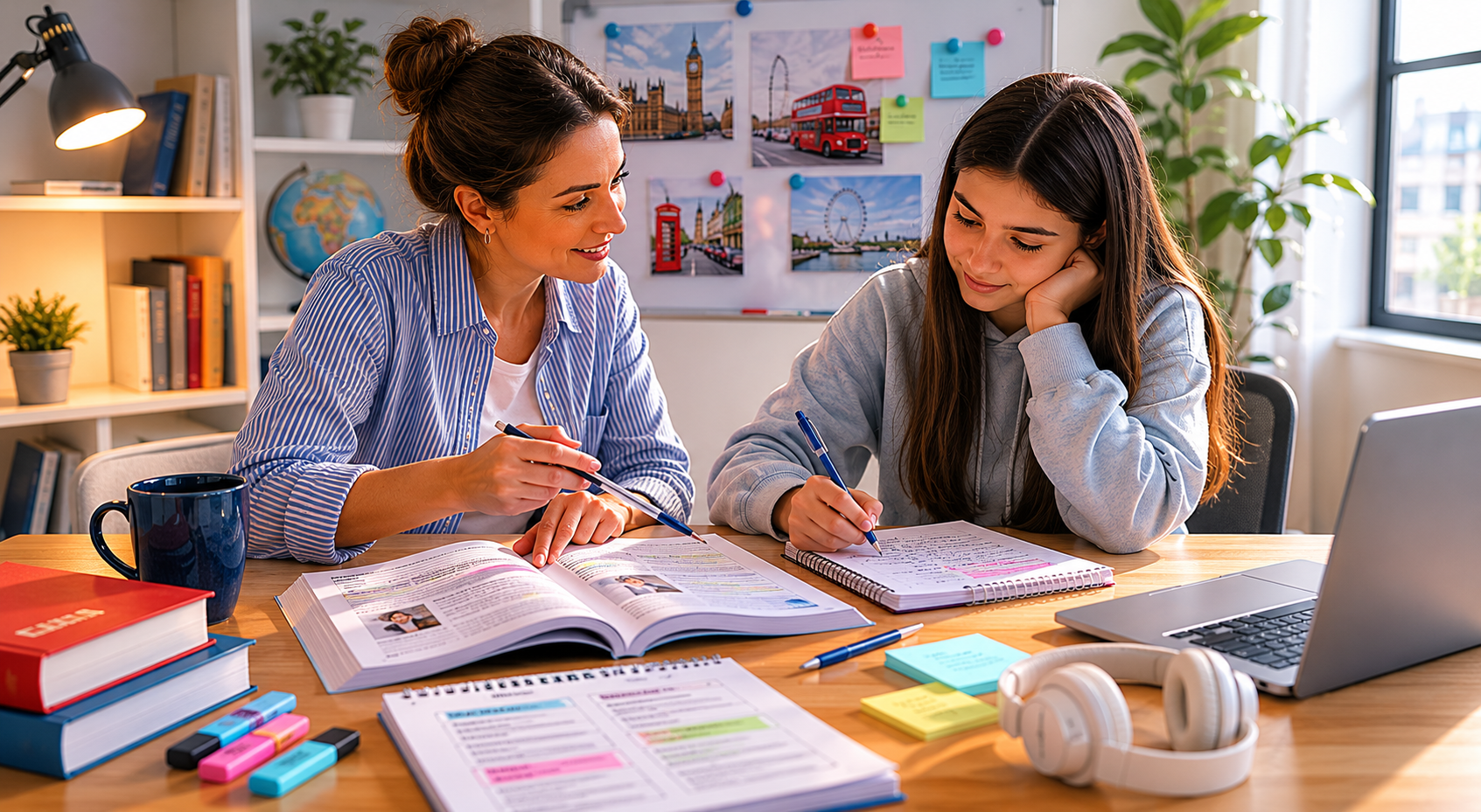 Μαθήτρια προετοιμάζεται για εξετάσεις IELTS